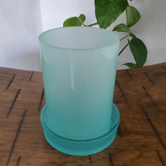 NIB Teal Glass 2 Piece- New In Box - Picture 5 of 9